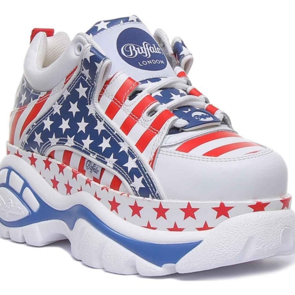 NWT Buffalo London USA Flag Platforms - Picture 2 of 3